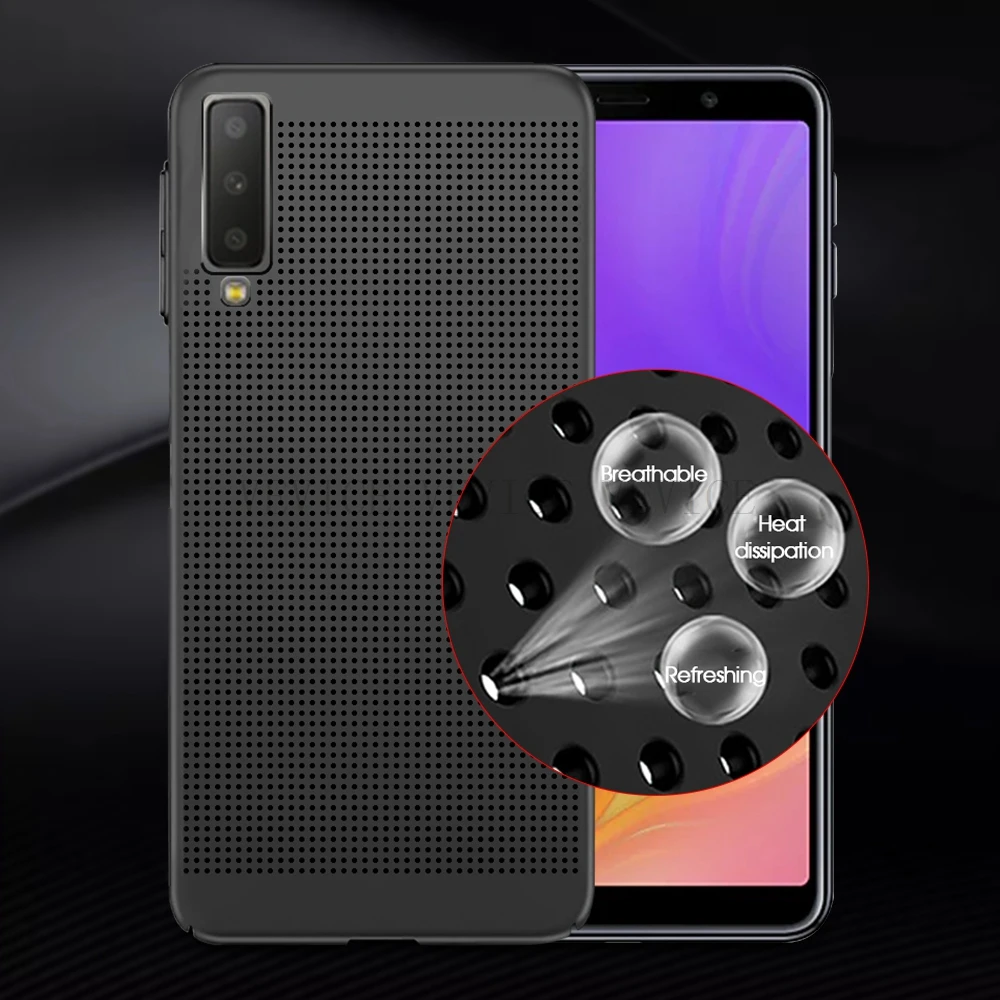 Case for Samsung A50 Luxury Heat Dissipation Hard PC For Galaxy A70 A20 A10 A40 A7 A9 A6 A8 Plus 2018 Cooling Cover |