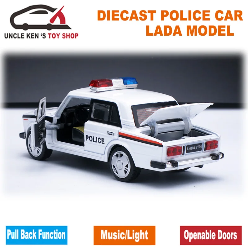 Модель русская LADA Diecast 15 см в длину металлический патрульный автомобиль детские игрушки из сплава с