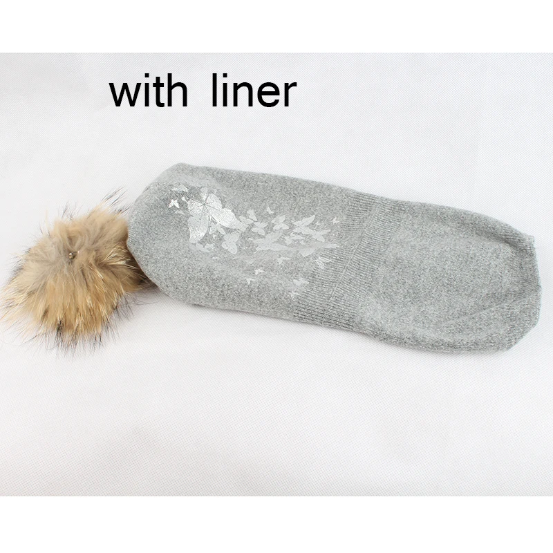 Женская зимняя меховая шапка с принтом бабочки | Аксессуары для одежды