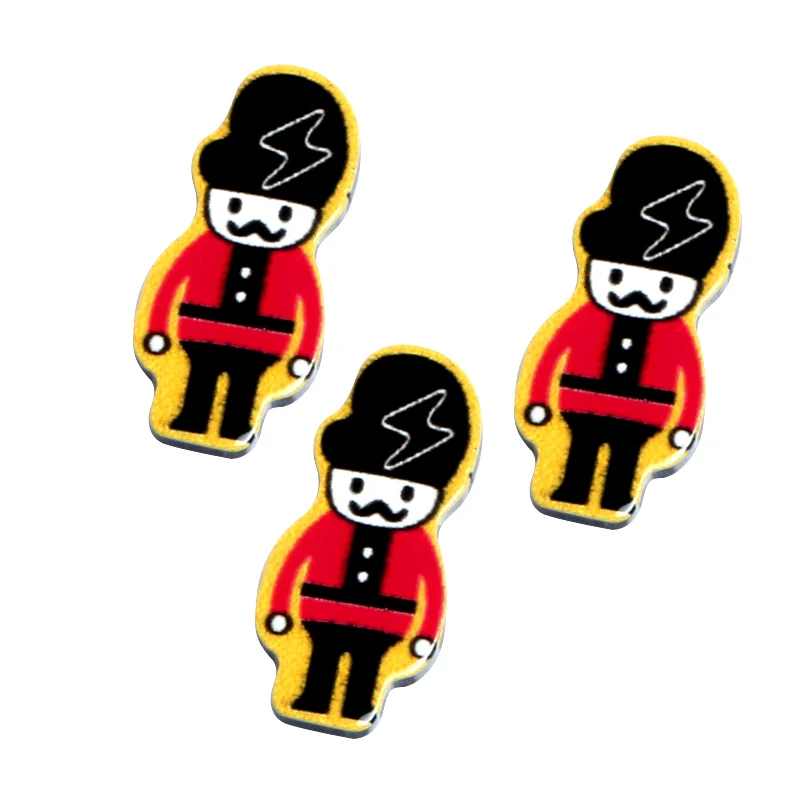 

30Pcs Man Acrylic Decoration Crafts Beads Flatback Cabochon Scrapbook DIY For Clothes Embellishments Accessories