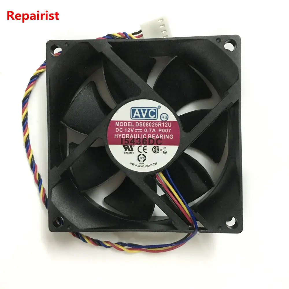 Чехол кулер для процессора компьютера DS080125R12U 12 В 0 7a 80 мм * 25 тихий вентилятор