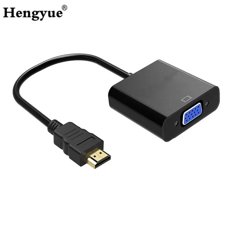 50 шт./лот активный адаптер HDMI VGA позолоченный 1080P цифро аналоговый переходник
