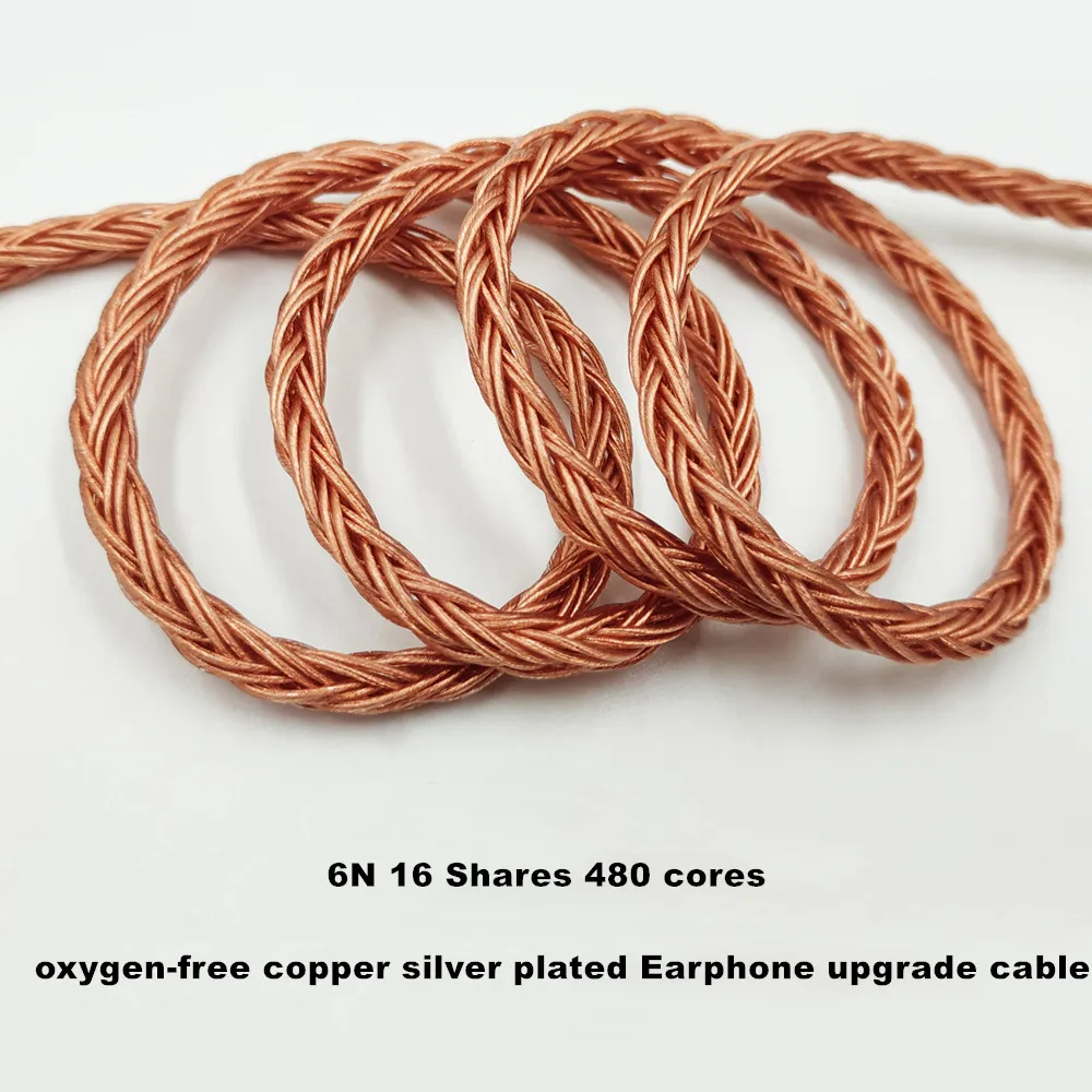 FENGRU DIY JCALLY медь JC16 6N OFC 16 акций 480 ядер наушники Обновление кабель для Shure SE215 IE80 KZ ZST ZSN ZS10 Pro ZSX