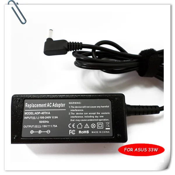 19V 1.75A адаптер переменного тока cargador для ASUS S200E VivoBook Intel Core i3-3217U EXA1206CH 0A001-00330100 caderno