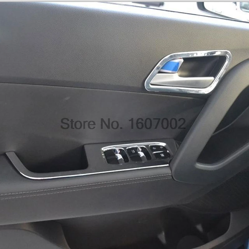 Для Hyundai Creta IX25 2014 2015 2016 4 шт. ABS Хромированная ручка для внутренней двери