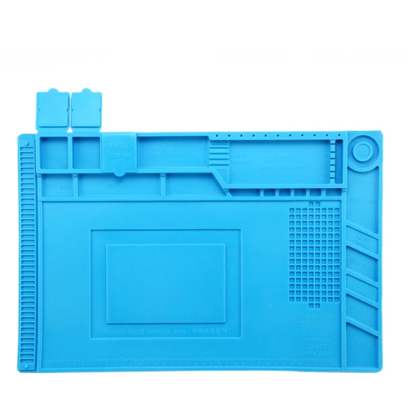 s 160 magnetic heat insulation silicone pad anti static mobile phone maintenance platform bga soldering station for phone repair free global shipping