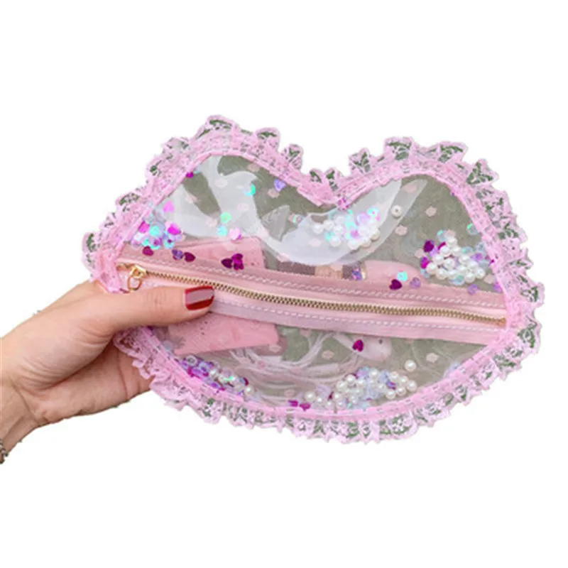 LEI LIN косметичка для девочек на молнии сексуальный женский красный шарф в горошек