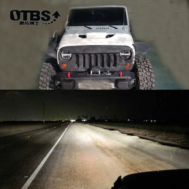 Головная круглая светодиодная фара OTBS 36 Вт 7 дюймов 2 шт. для Nissan Patrol Y60 Hummer H1 H2 Jeep