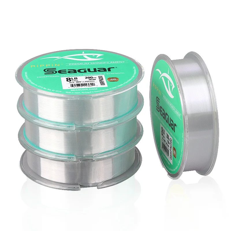 Seaguar Rippin 183 M/200YDS 6LB-12LB Тест премиум монофиламентное фторуглеродное покрытие леска для ловли карпа Сделано в Японии