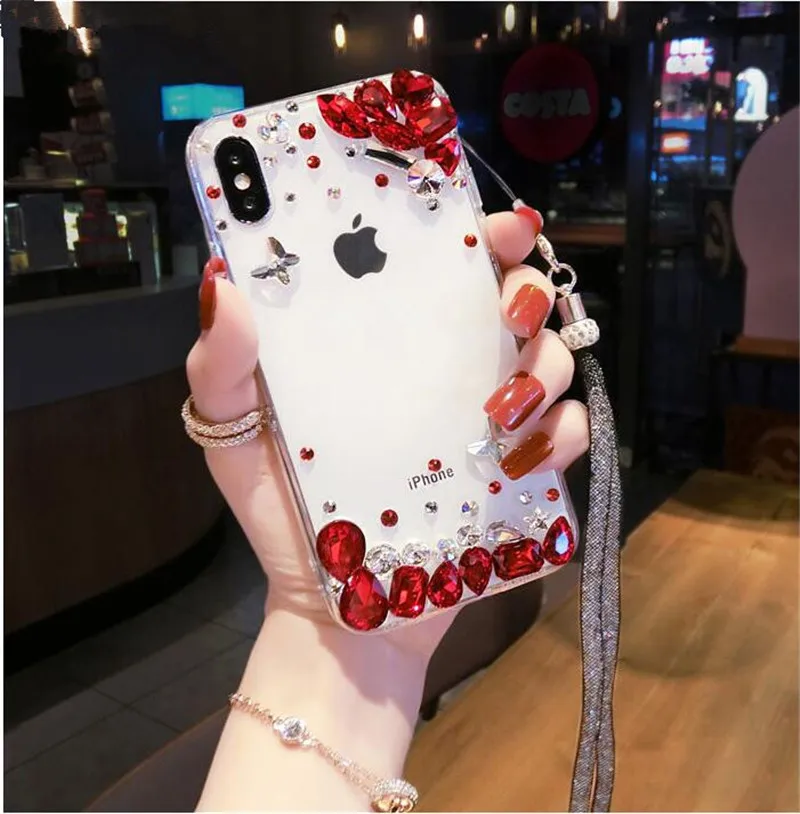 Чехол для мобильного телефона с блестящими кристаллами и стразами iPhone 11 Pro X XR 6 7 8