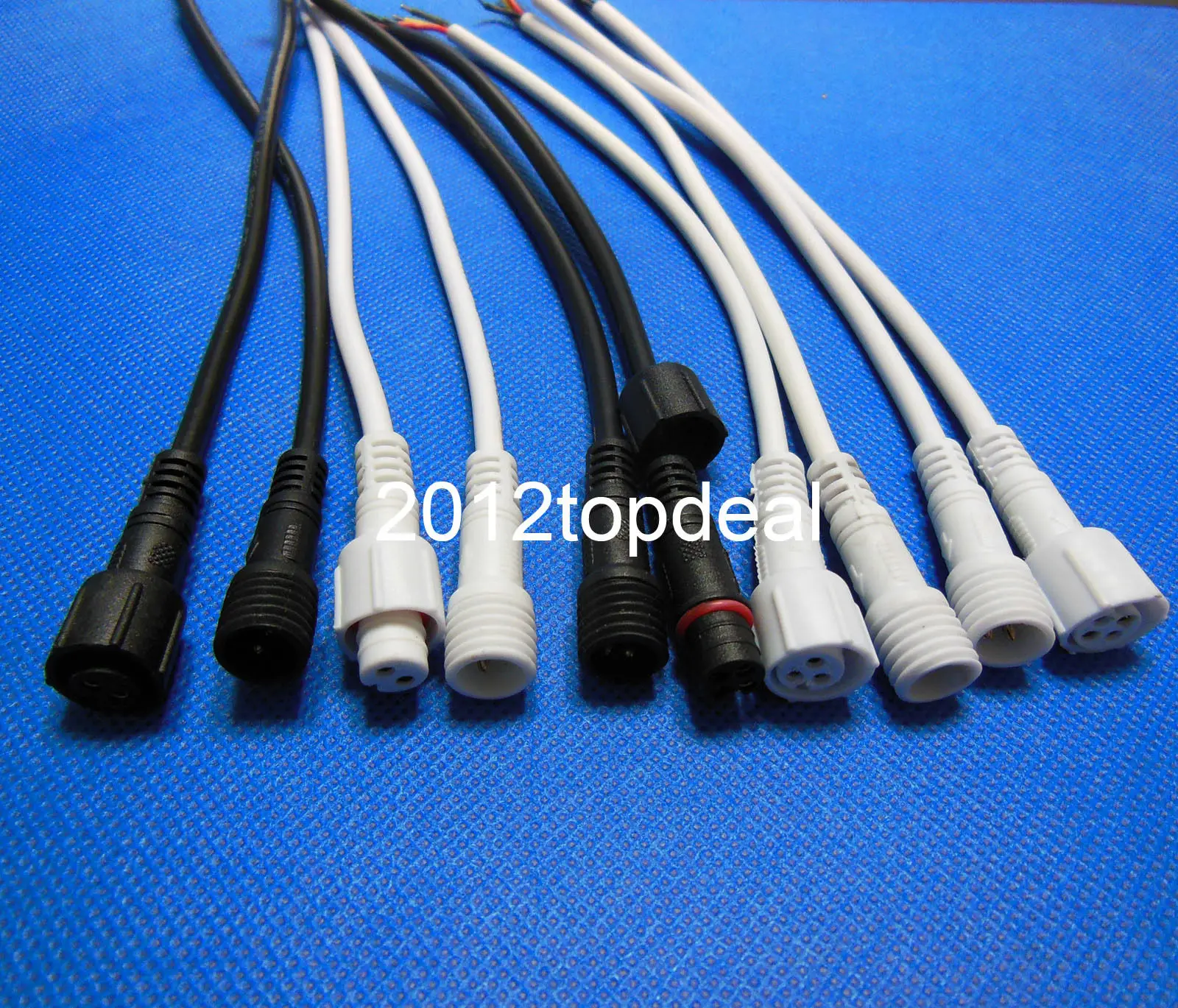 10 пар 2pin 3pin 4pin белый/черный водонепроницаемая светодиодная лента соединительный