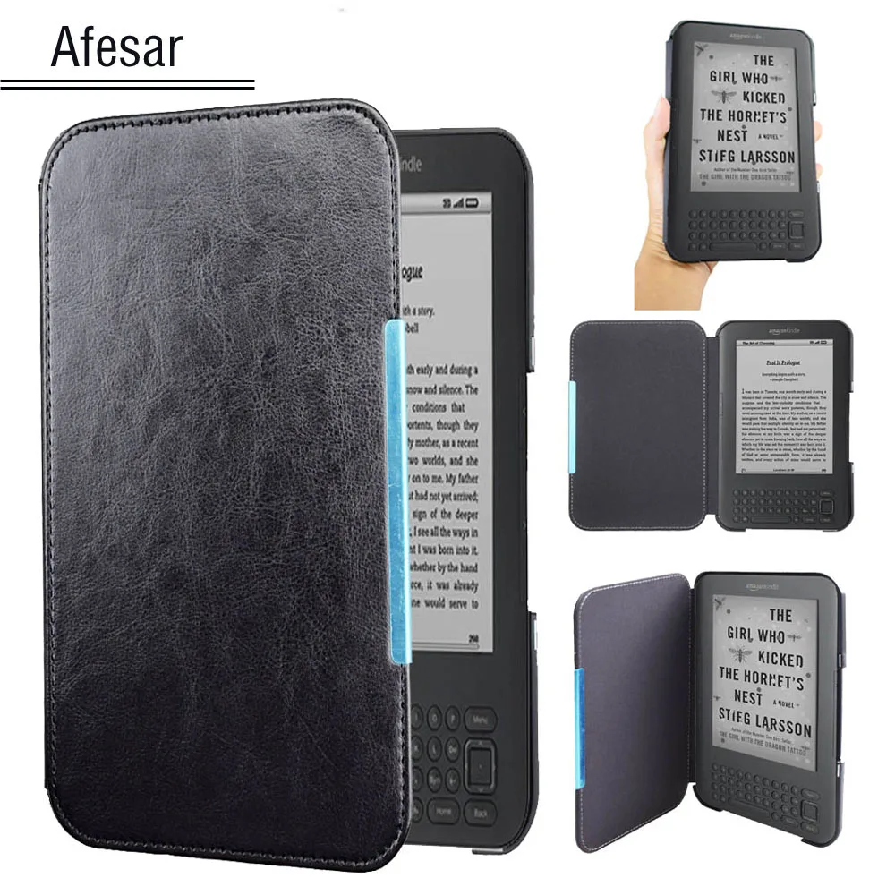 Flip Book Capa para Amazon Kindle 3rd Modelo D00901 Ereader Case de Couro Ímã Closured Kindle Teclado 3rd Gen Pele