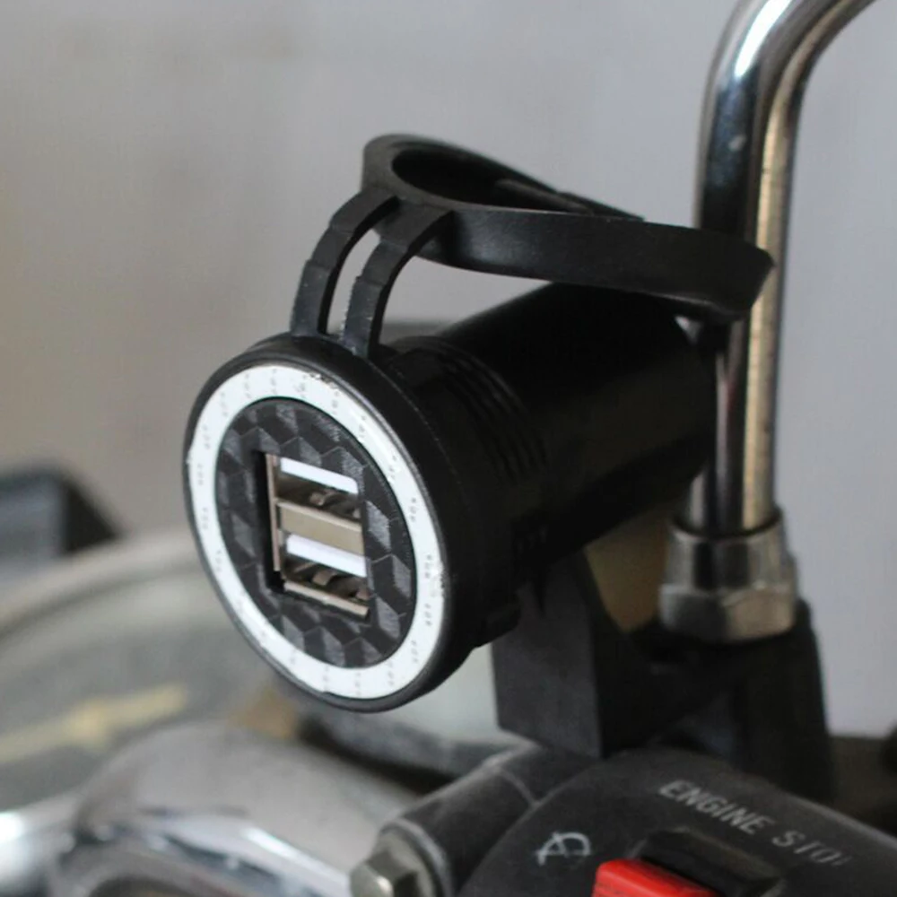 5V 1/2.1A мотоцикл Зарядное устройство USB Мощность адаптер moto Водонепроницаемый