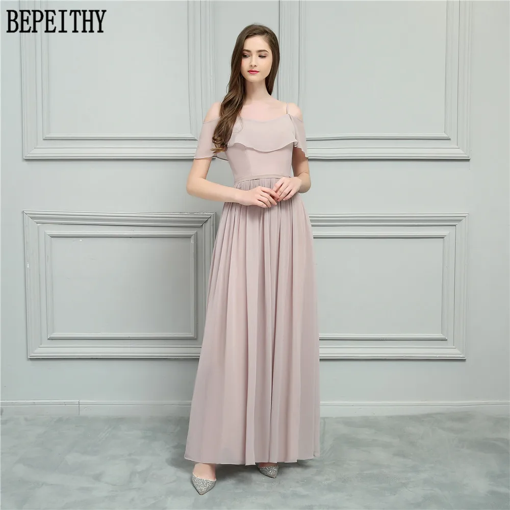 Женское шифоновое платье трапеция BEPEITHY длинное подружки невесты 2019|bridesmaids designer