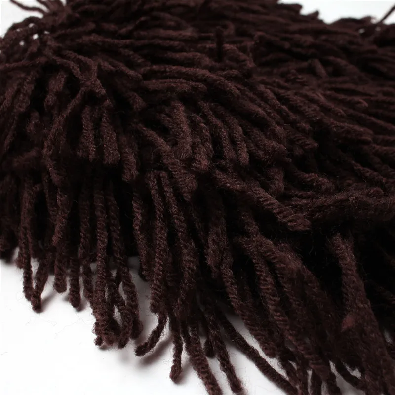 Новинка 2018 детские шапки с париком и бородой вязаные креативные ручной работы