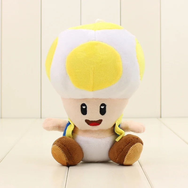 4 шт./лот 16 см Super Mario Bros плюшевая жаба игрушки гриб Мягкая Подвеска для ключей мягкая фигурка игрушки детские куклы