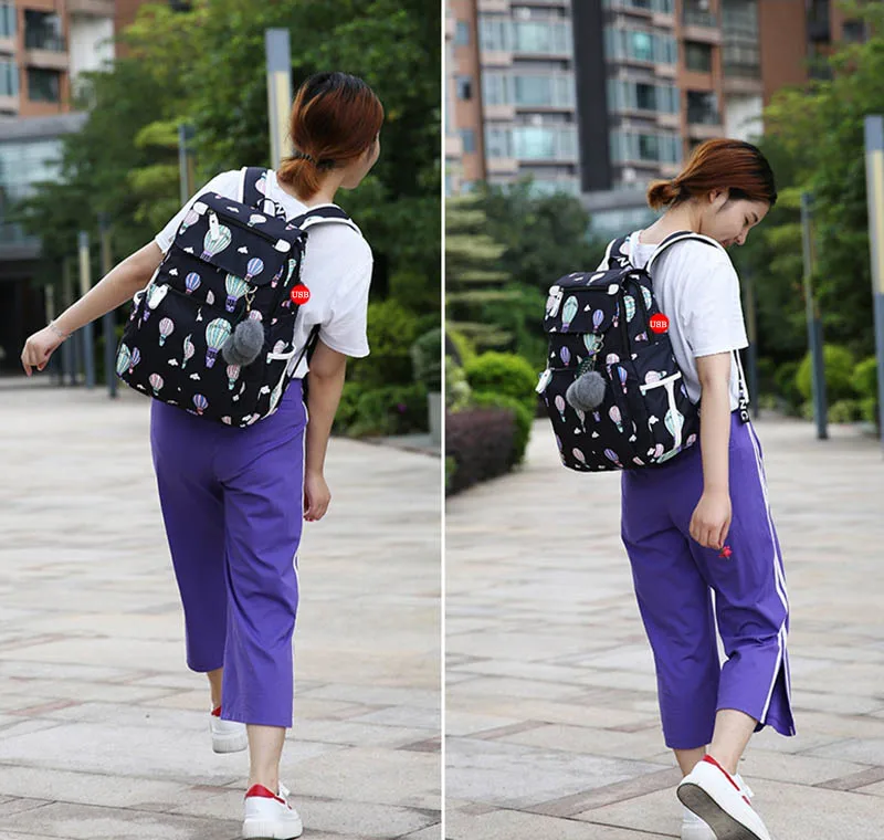 Студенческие школьные сумки для девочек школьный рюкзак с usb-разъемом ноутбука