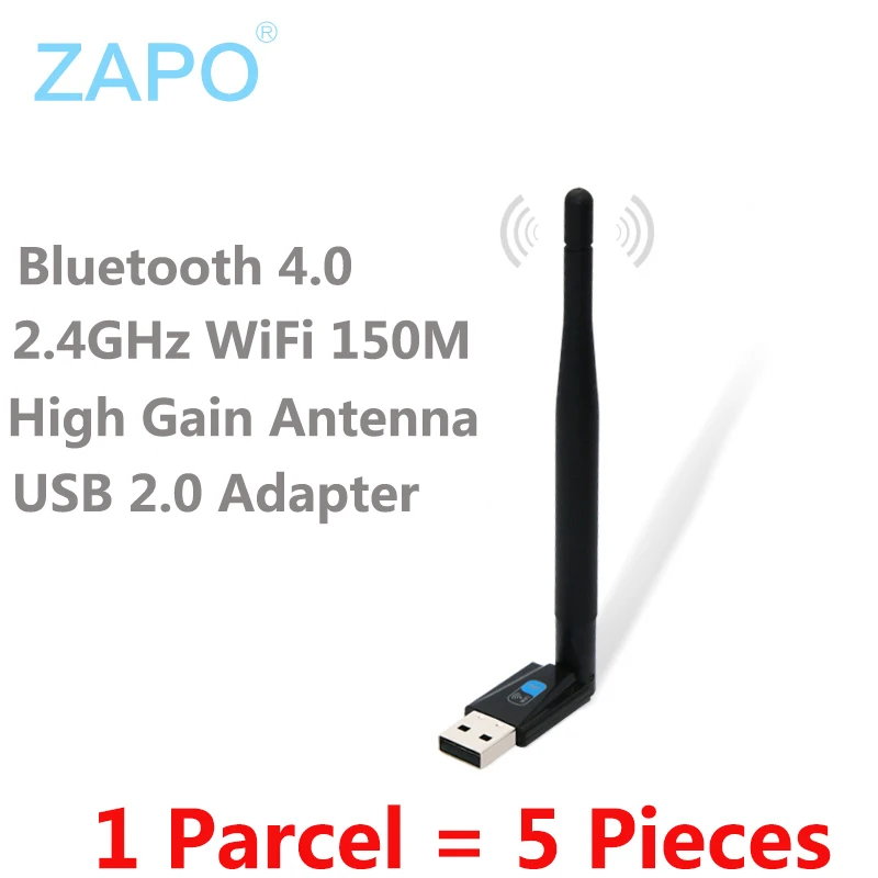 ZAPO оптовые Bluetooth 4 0 беспроводной Usb 802.11n 150 Мбит/с WIFI адаптер с высоким