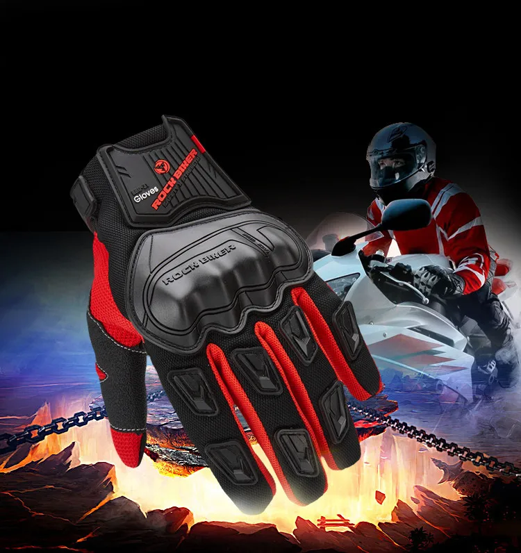 Rock Biker Лето Зима полный палец moto rcycle перчатки Ганц luvas крест кожа мото rbike guantes