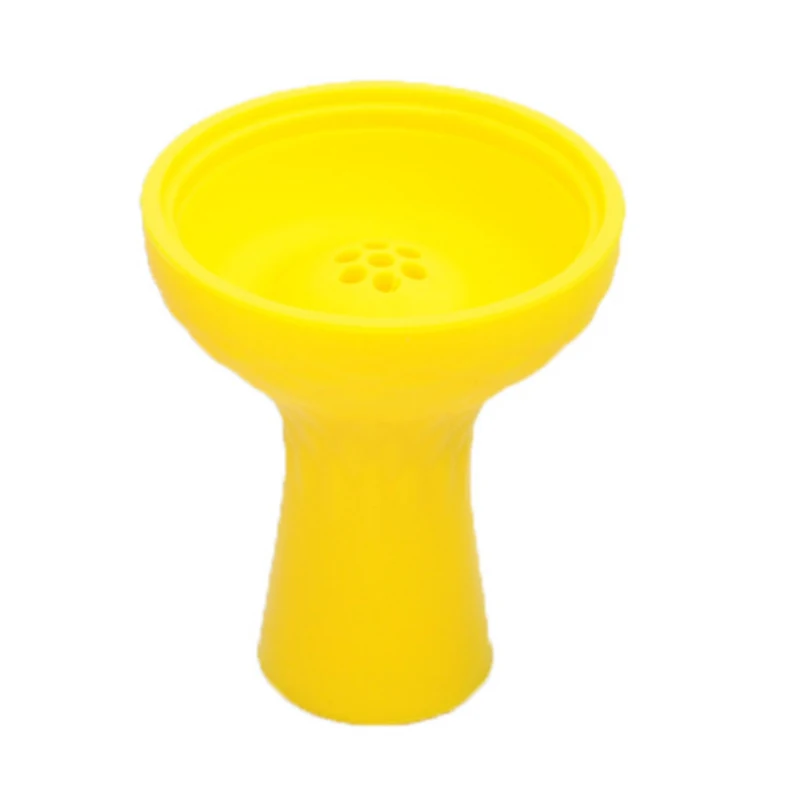 yellow Силиконовый кальян чаша с несколькими отверстиями для кальяна Sheesha Narguile Chicha чаши для кальяна угольная плита аксессуары - Цвет: yellow