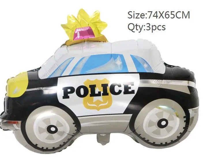 balloon 3pcs Мультфильм автомобили мальчик дети посуда для вечеринки в честь Дня Рождения тарелка скатерть чашка строительный автомобиль день рождения украшения, товары для вечеринки - Цвет: balloon 3pcs
