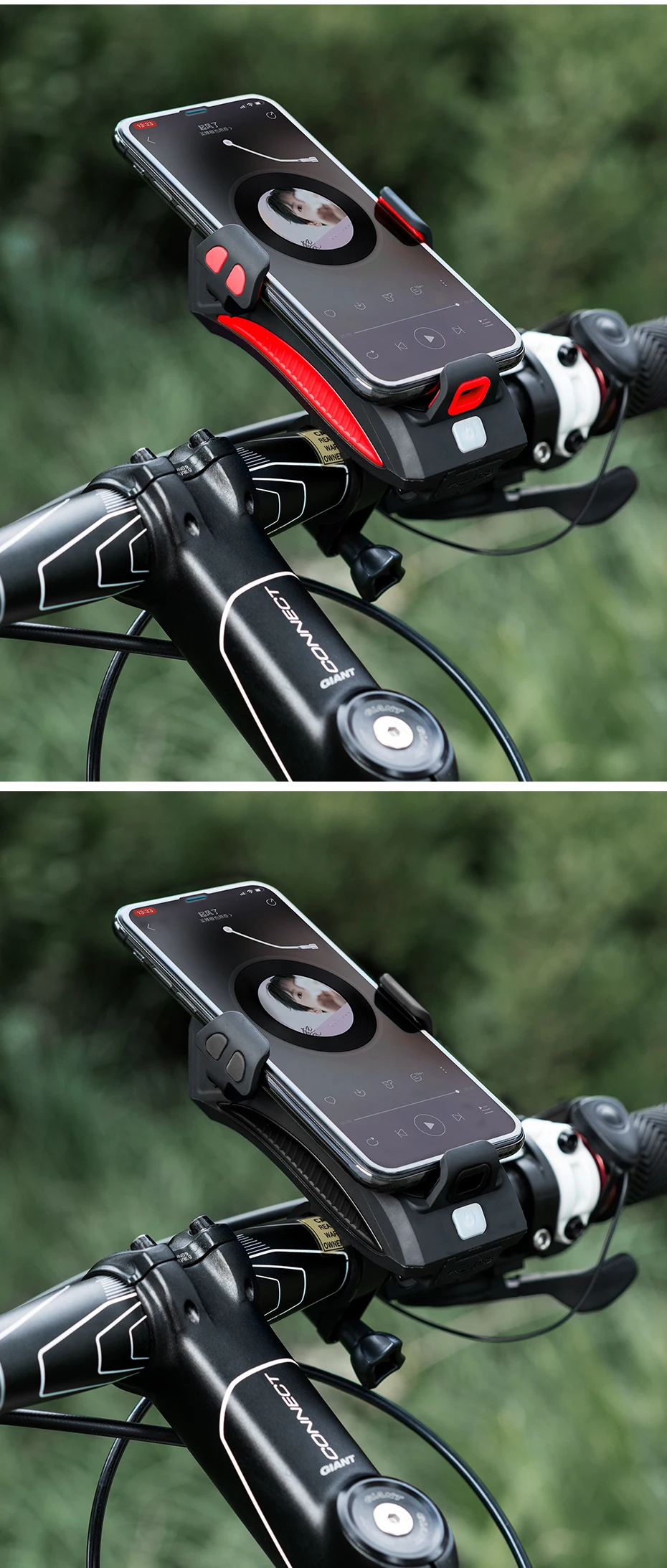 Coolизменить 4 в 1 велосипедный Звонок MTB держатель для телефона велосипедный Рог светильник 2000/4000 мАч Внешний аккумулятор usb зарядка 130 дБ электрический велосипедный Звонок