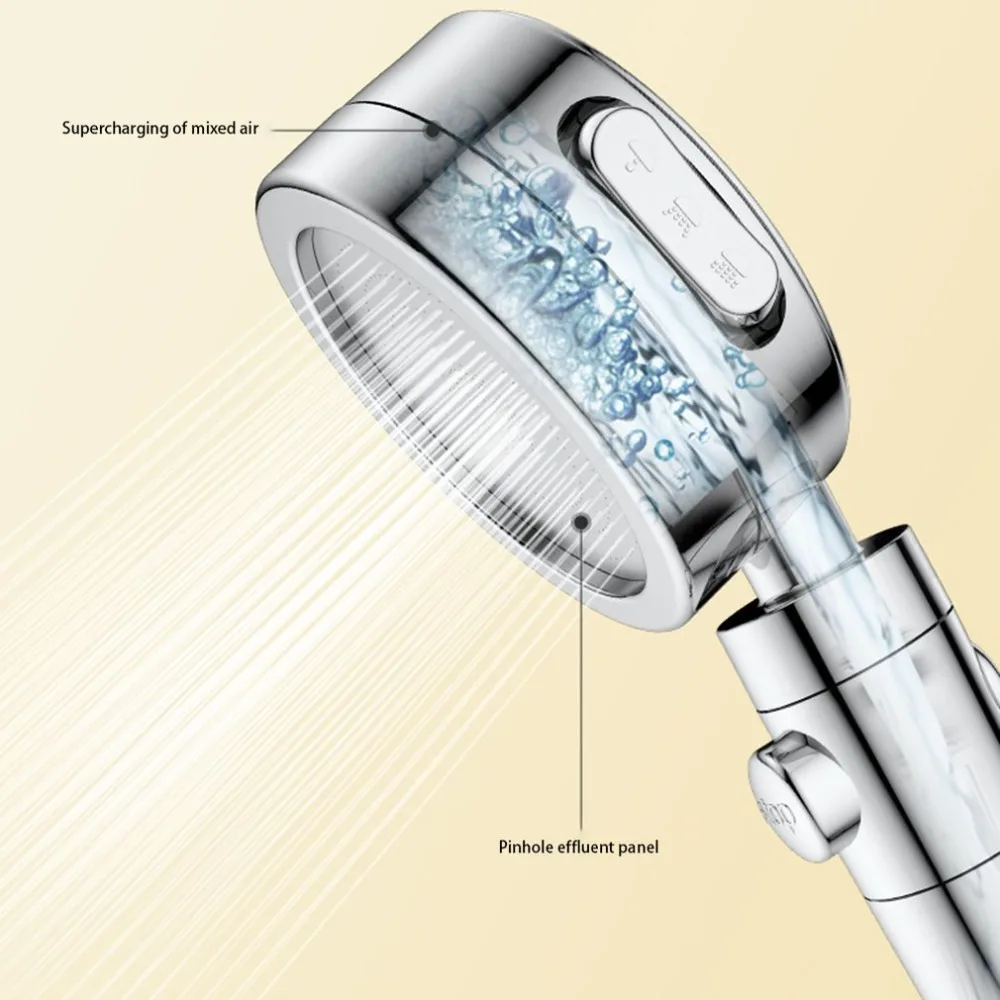 Душевая головка Регулируемая 3 режима высокого давления каменный поток ручная
