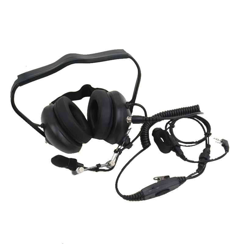 Heavy Duty headset headphone Noise Cancelling K plug for kenwood,baofeng,quansheng ,tyt etc. walkie talkie black color