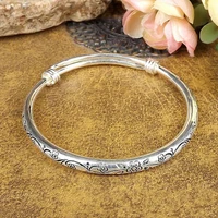 european style metal tibetan silver color bracelet bangles cuff charm bracelets for women men jewellry adjustable size