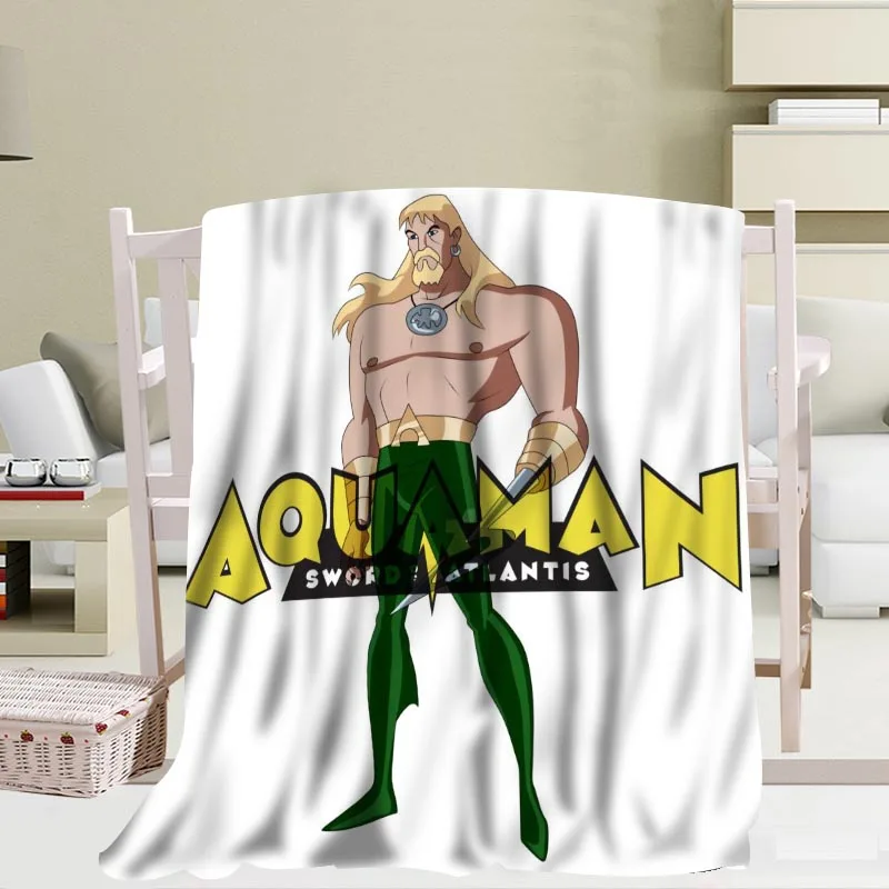 Offerte Aquaman Coperte Di Viaggio Divano Coperta Di Flanella Di Corallo Del Panno Morbido Coperte Di Tessuto Morbido Personalizzata Per Divano/Letto/Auto Portatile Coperte