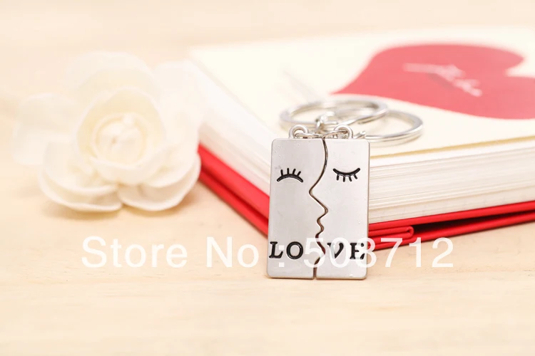 Бесплатная доставка! 20 пар/лот сладкая любовь Улыбка поцелуй лицо брелок для