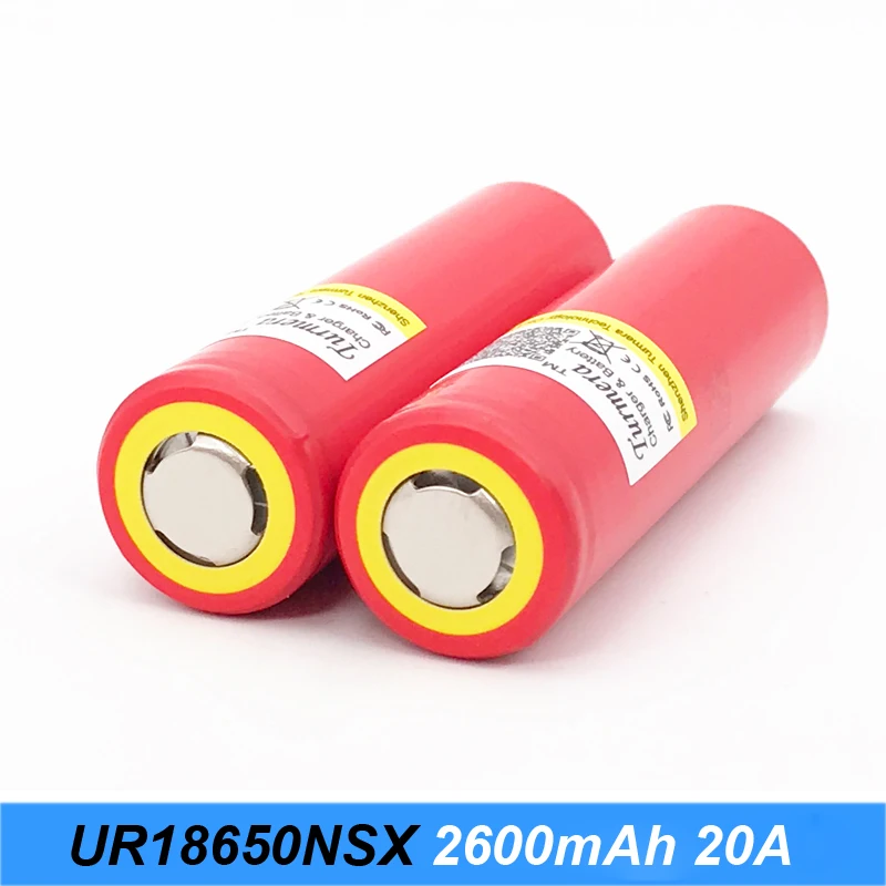 18650 оригинальный аккумулятор Turmera для Sanyo UR18650NSX 2600 мАч 20A 3 7 в электронного