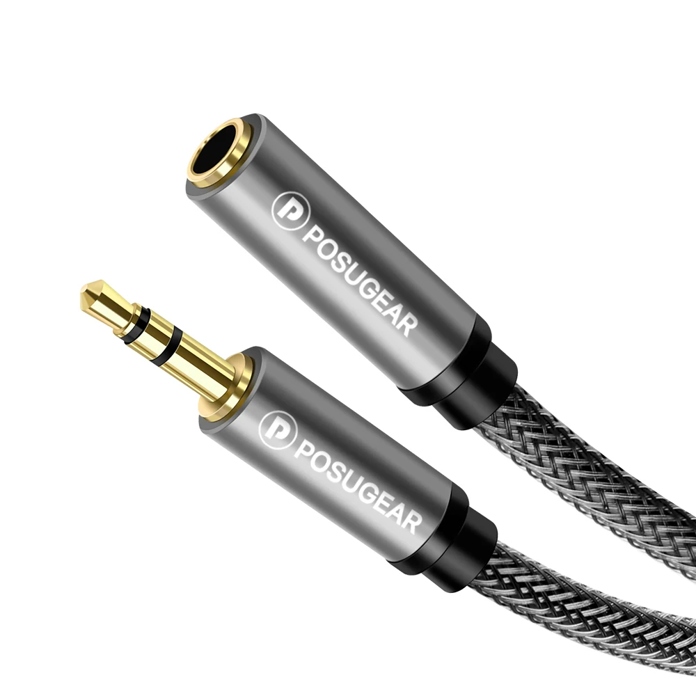 

Posugear 3.5mm Jack Audio Extension Cable for Headphone Speaker Jack 3.5mm Aux Cable Male to Female for Phone Car Tablet