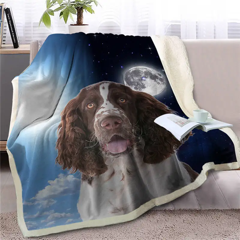 Dog 27 Blesslive одеяло для питомца собаки шерпы на кровать 3D Border Collie Throw Одеяло покрывало для животных день и ночь небо пейзаж чехол для дивана - Цвет: Dog 27
