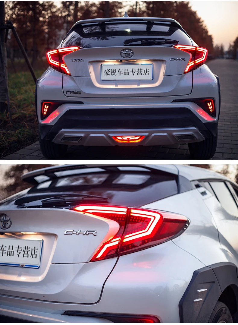Автомобильные стильные стоп-сигналы для Toyota CH-R C-HR CHR светодиодные задние фонари противотуманная лампа задняя лампа DRL+ тормоз+ Парк+ Сигнальные огни