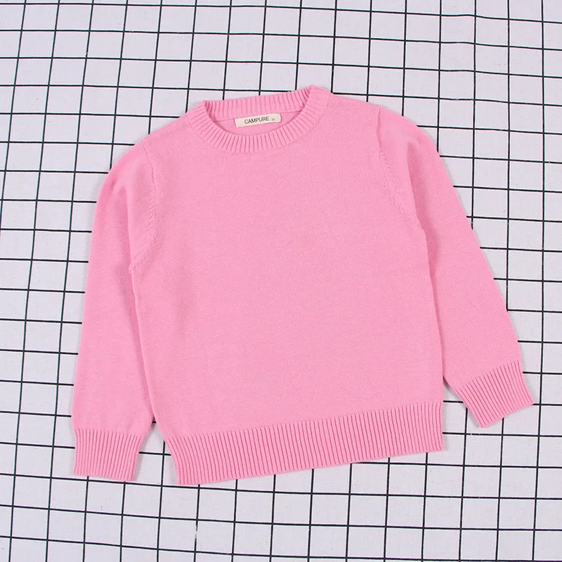 new Autumn Kids Knitted Pullovers Cotton Baby Girls Boys Sweater Pure Color Korean Style Tops Children Clothing Unisex Sweaters | Мать и