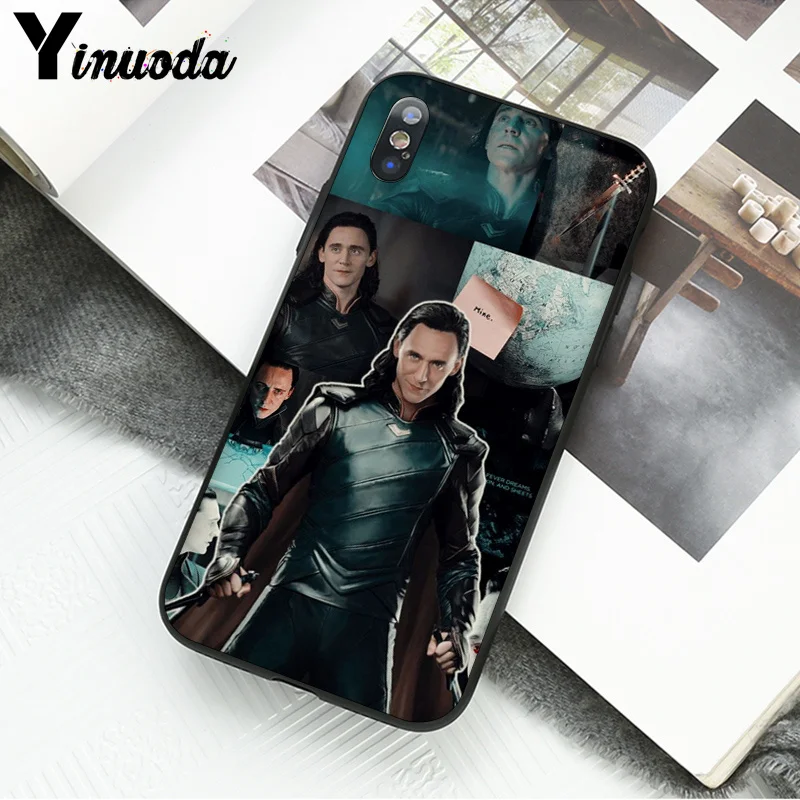 Yinuoda Marvel Hero Loki ТПУ черный чехол для телефона чехол для Apple iPhone 8 7 6 6S Plus X XS MAX 5 5S SE XR Чехол для мобильного телефона s