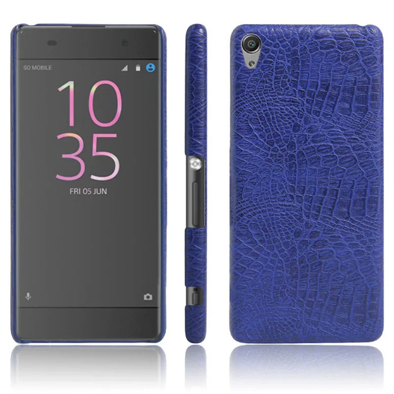 Чехол для Sony XA F3111 F3112 Жесткий ПК с текстурой крокодиловой кожи + твердая задняя