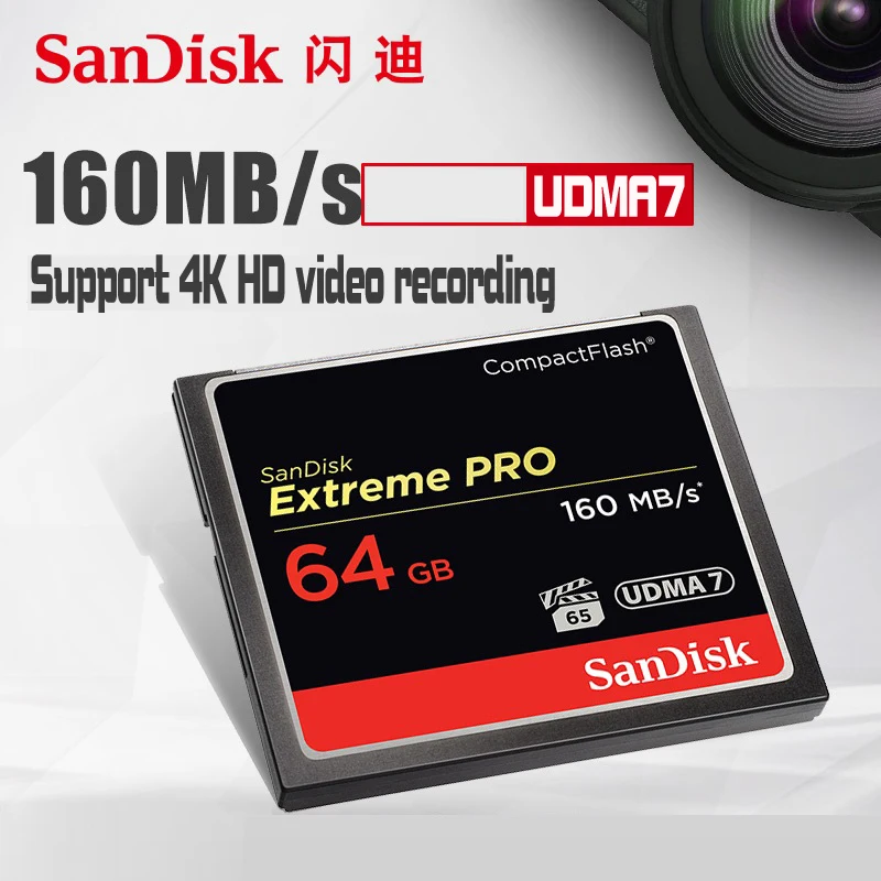 Sandisk Extreme Pro 128 Гб 64 32g CompactFlash DHL профессиональная карта памяти 4K 3D HD CF для Nikon d200 d4S d5 и