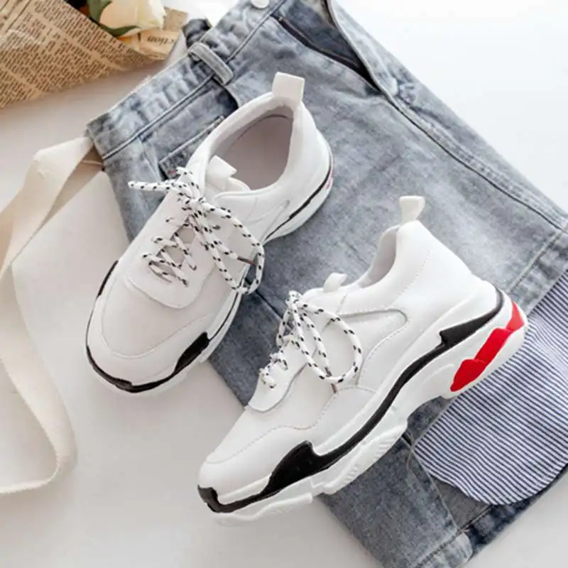 ASILETO Женская Вулканизированная обувь на шнуровке Платформа женские кроссовки