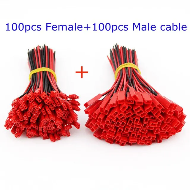 

200pcs/pack 150mm JST Connector Male Plug+Female Connect Cable Wire for RC Plane BEC LIPO Battery Li-po part
