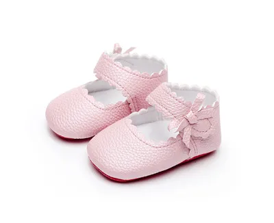 pink Модные детские мокасины; туфли принцессы на красной подошве; балетки для маленьких девочек; обувь из искусственной кожи на мягкой подошве; Прямая поставка - Цвет: pink