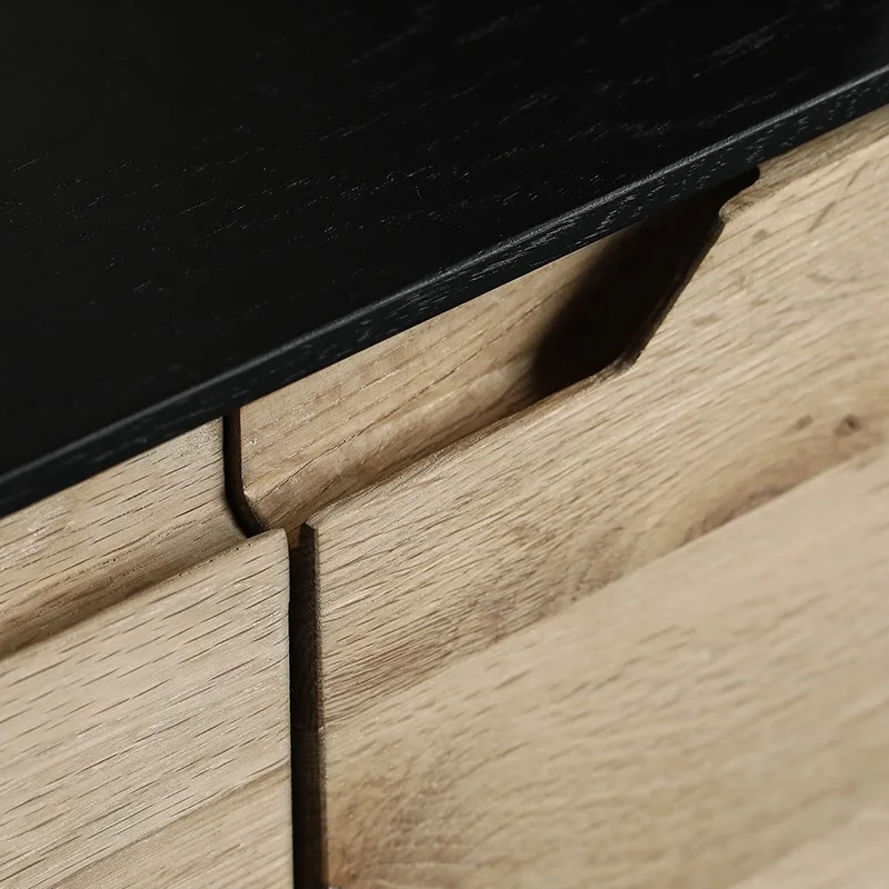 10 шт. в упаковке шкаф высотой 80 см с 3 ящиками/панель из массива древесины дуба и