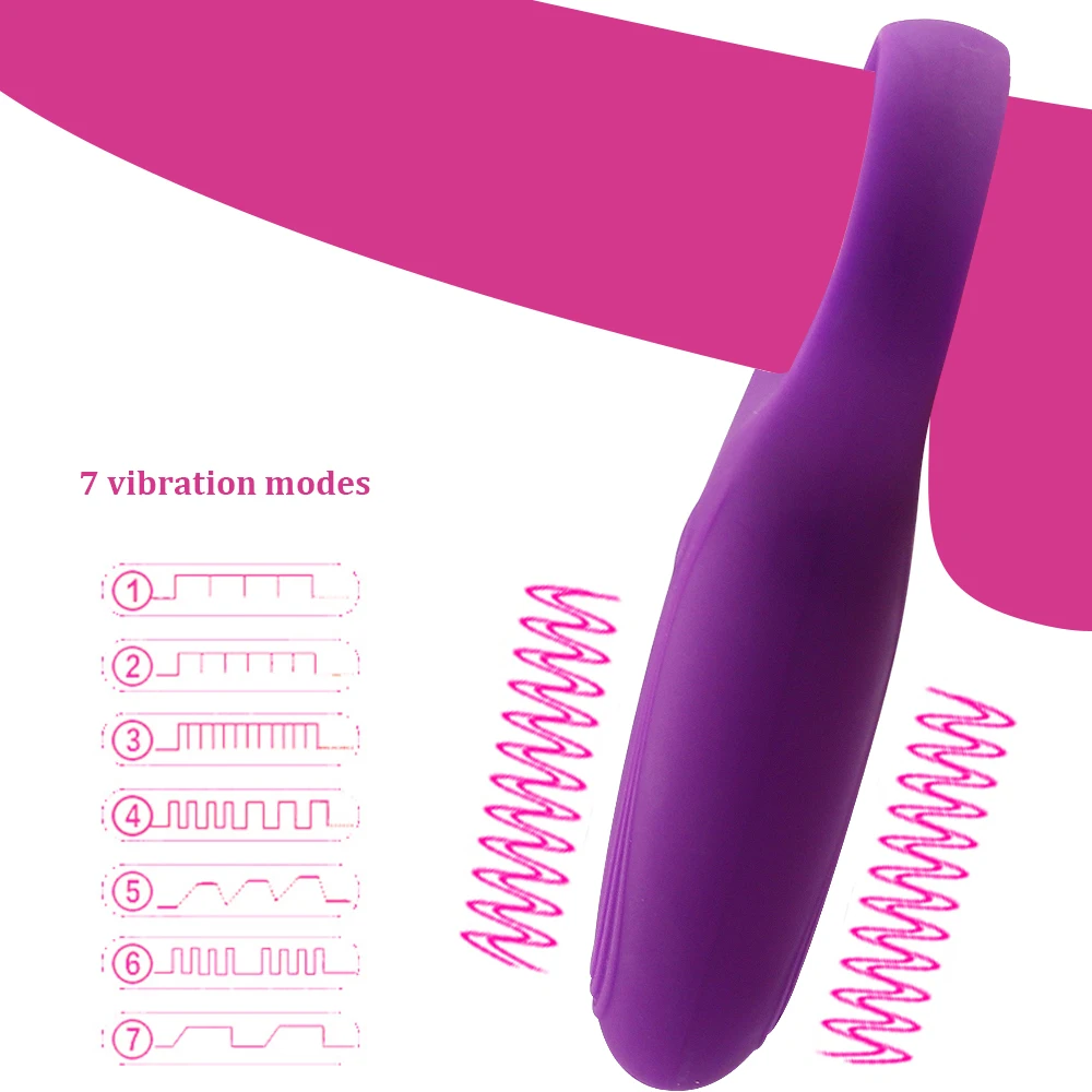 Time Delay Vibrating Cock Ring with Massager Brush Silicone Sex Toys Quiet USB Charged Penis Rings Vibrator 10 Speed Product |
