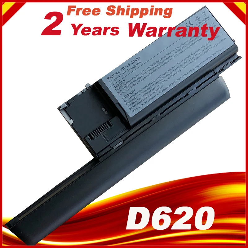Аккумулятор с 9 ячейками на 7800 мАч для Dell Latitude D620 D630 D630c D631 M2300 0JD605 0JD606 0JD610 0JD616 0JD634