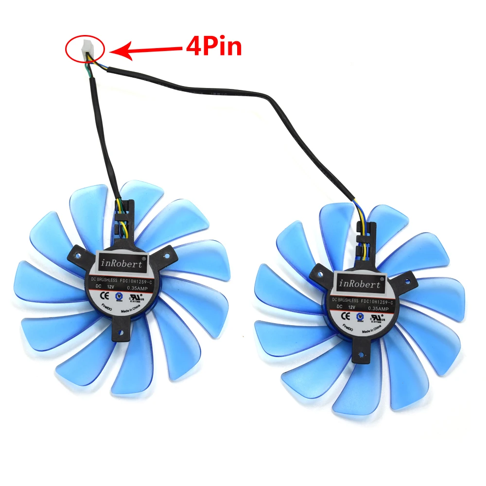 95 мм FDC10H12S9-C 4pin RX 580 охлаждающий вентилятор GPU для HIS RX580 RX 580 Ice QX2 OC 4 ГБ/Turbo 8 Гб охлаждение видеокарты