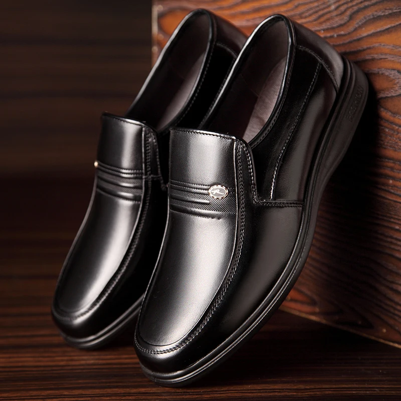 2017 человек Официальные ботинки Пояса из натуральной кожи черные блестящие Для