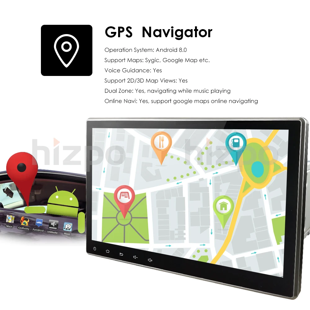 10," Восьмиядерный автомобильный dvd-плеер Универсальный радио gps 4G ram навигация Bluetooth USB сенсорный экран DAB+ HD tv TPMS OBD2 камера