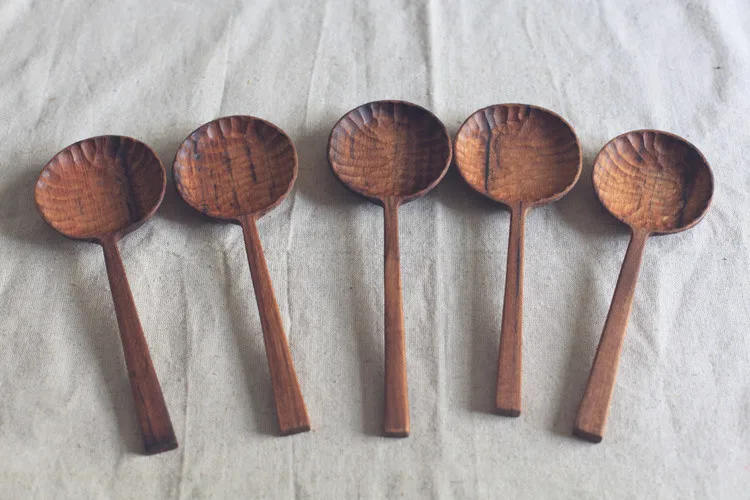 Настоящая ручная работа оригинальная большая кухонная ложка для супа