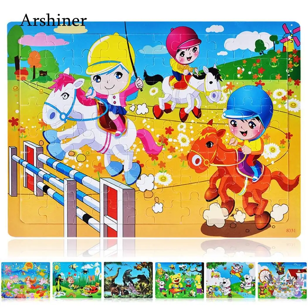 Многоцветные пазлы 80 шт. 3 года мультяшная игрушка динозавр Детские насекомые